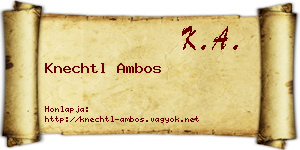 Knechtl Ambos névjegykártya